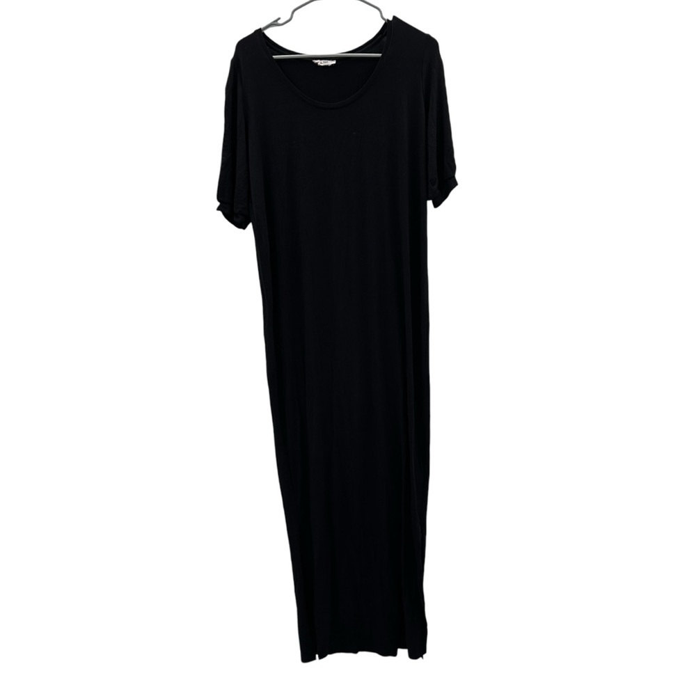 RTR Ingrid & Isabel Black Short Sleeve Stretchy Jersey Knit Maxi Dress Sz XS